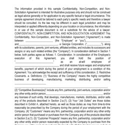 Eminent Standard Non Compete Agreement Templates Template Ready Use