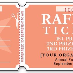 Worthy Sample Raffle Ticket Templates Formal Word Tickets Template Fundraiser Prize Competition Number