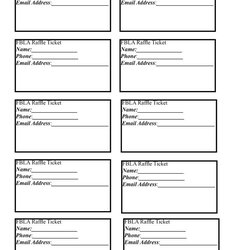 Great Raffle Tickets Template Ticket Free Word