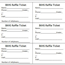 Cool Printable Word Document Raffle Ticket Template Templates