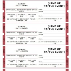Spiffing Raffle Ticket Template Document Templates