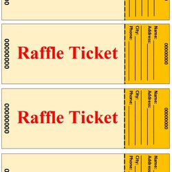 High Quality Free Raffle Movie Ticket Templates