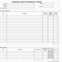Supreme Expense Report Template Excel Travel
