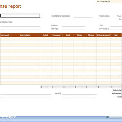 Perfect Expense Report Excel Template Reporting Expenses Business Spreadsheet Monthly Budget Employee Tax