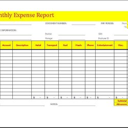 Cool Monthly Expense Report Template Excel Templates Budget Sheet Spreadsheet Business Tracking Expenses
