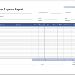 Magnificent Excel Employee Expense Report Templates Template For