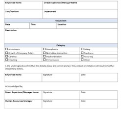 Employee Disciplinary Form Template Word Forms Notice Microsoft Company Employees Decided Instead Use If For