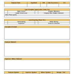 Marvelous Employee Disciplinary Action Form With Checklist Business Mentor Sample Documents