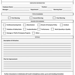 Perfect Printable Disciplinary Action Form