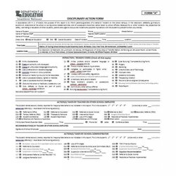Capital Employee Disciplinary Action Form Student Calendar Template Choose Board Worker