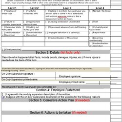 Preeminent Free Employee Disciplinary Action Form Templates Word Excel Blank