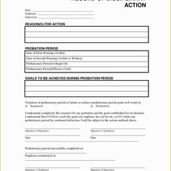 Employee Disciplinary Form Template Free Of Action Forms Handbook Office Sample Write Discipline Warning