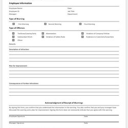 Disciplinary Action Forms Templates For Ms Word Document Hub Employee Form Template Doc Office