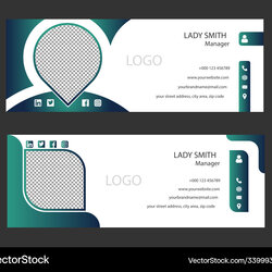 The Highest Quality Professional Email Signature Template Royalty Free Vector