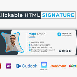 Super Clickable Email Signature Template Design By Md Signatures