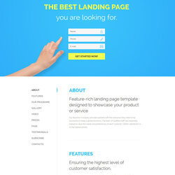 Superb Of The Best Responsive Landing Page Templates For Web Design Business Template