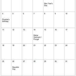 Matchless Best Calendar Templates To Print Template