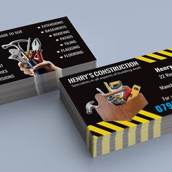 Perfect Top Examples Of Unique Construction Business Cards Card Contractor General Henry Word Image