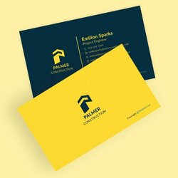 Matchless Construction Business Card Free Template Editable