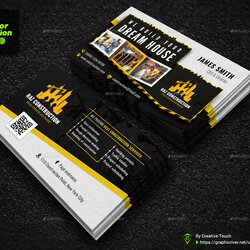 Terrific Construction Business Card Print Templates Template