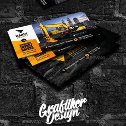 Admirable Construction Business Card Templates Cards