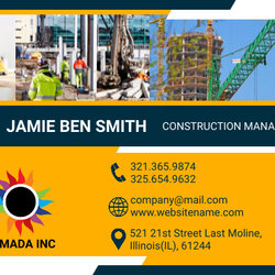 Capital Copy Of Construction Business Card Ts