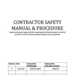 Fine Contractor Safety Manual Personal Protective Equipment General