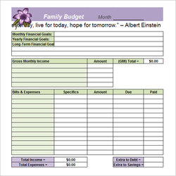 Great Free Sample Budget Templates In Excel Template Family Printable