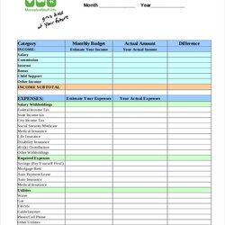 Wizard Family Budget Templates Free Printable Doc Formats Template Monthly Examples Weekly Form Samples
