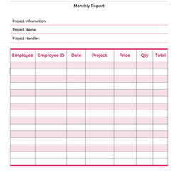 Project Report Templates Doc Reporting Width