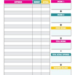 Admirable Free Budget Templates In Excel For Any Use Household Template Printable Money Stressing Stop Help