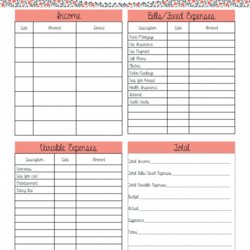 Very Good Gorgeous Free Printable Budget Templates To Rock Your Family Household Expenses Finances Budgeting