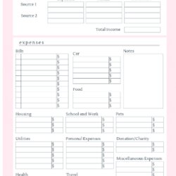 Super Free Printable Home Budget Template Master By Stay At Mum