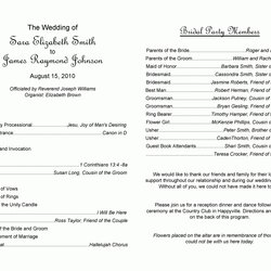 Sublime Printable Wedding Program Examples Templates Sample Programs Agenda Example Lineup