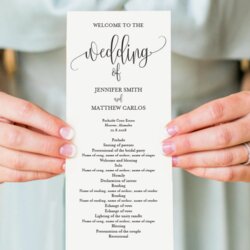 Superior Wedding Program Template Card Making Design Bundles Designer Follow Example