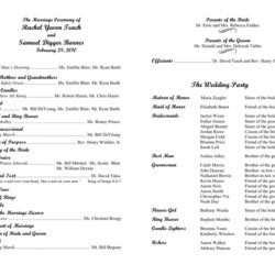 Outstanding Wedding Program Template In Word And Formats Ceremony