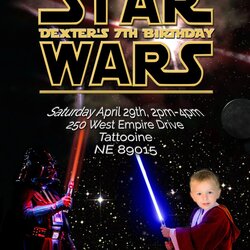 Free Kids Party Invitations Star Wars Invitation Self Edit Fonts Urban