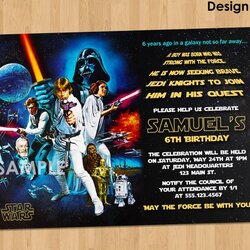 Perfect Star Wars Birthday Invitation Party Template Templates Invitations Printable Invite Choose Board