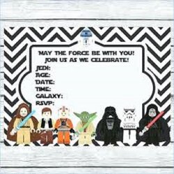 Terrific Star Wars Birthday Party Invitations Template Database Printable Invitation Lego Invite Theme