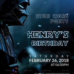 Superb Star Wars Birthday Party Invitation Design Template In Word Publisher