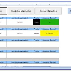 Splendid Succession Planning Template Excel