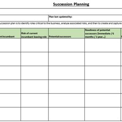 Capital Free Succession Planning Templates Excel Word Best Collections Template