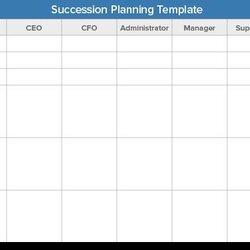 Sample Succession Planning Template Business