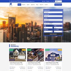 Cool Property Management Website Template Home