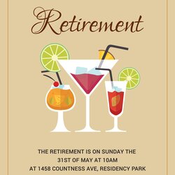 Wonderful Printable Retirement Party Invitation Template In Adobe Editable