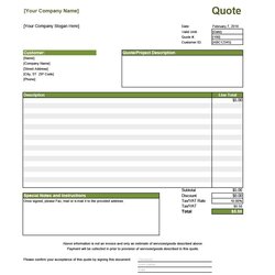 Spiffing Quotation Format In Excel Download Invoice Template Ideas Quote Professional Templates Free