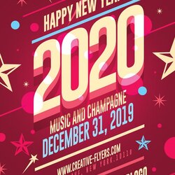 Splendid New Year Card Template Creative Flyers Promote Graphic Event