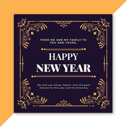 Worthy Free Vector Creative New Year Card Template Ready Print