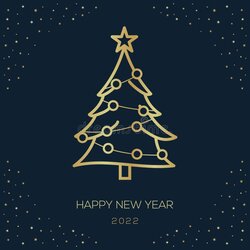 High Quality New Year Greeting Card Design Template Vector Stock Illustration
