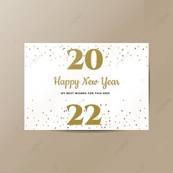 Wonderful Golden New Year Card Template Download On Image